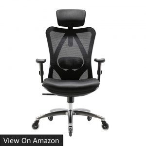 Back Black Mesh Swivel Office Chair With Flip Arms 